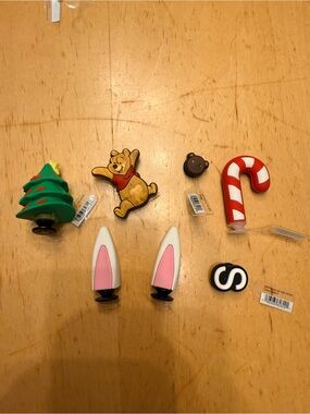 Holiday Kids shoe charms - Candy Cane, Tree, Bunny Ears (Multicolor)